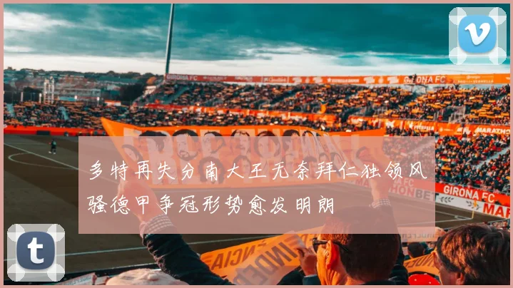 多特再失分南大王无奈拜仁独领风骚德甲争冠形势愈发明朗